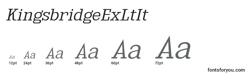 KingsbridgeExLtIt Font Sizes