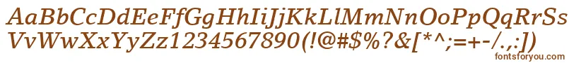 Шрифт LinoLetterLtMediumItalic – коричневые шрифты