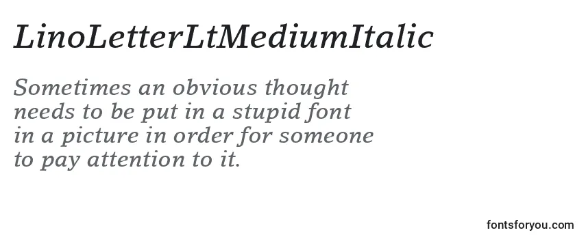 LinoLetterLtMediumItalic-fontti