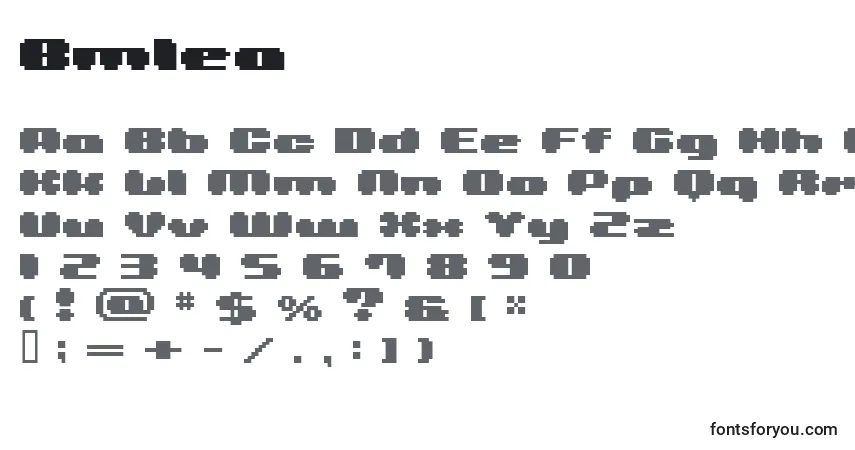 Шрифт Bmlea – алфавит, цифры, специальные символы