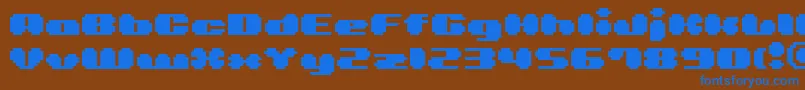 Bmlea Font – Blue Fonts on Brown Background
