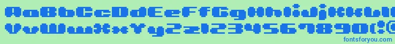 Bmlea Font – Blue Fonts on Green Background