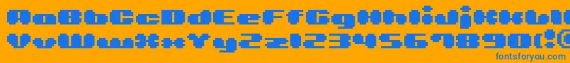 Bmlea Font – Blue Fonts on Orange Background