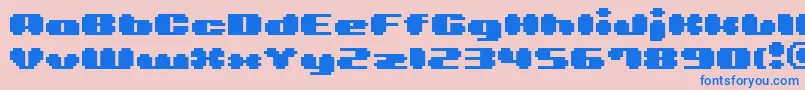 Bmlea Font – Blue Fonts on Pink Background