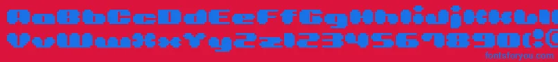 Bmlea Font – Blue Fonts on Red Background