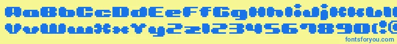 Bmlea Font – Blue Fonts on Yellow Background