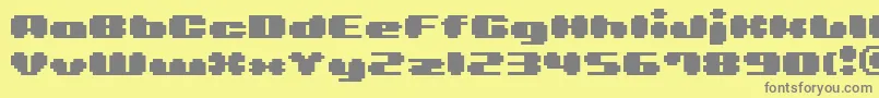 Bmlea Font – Gray Fonts on Yellow Background