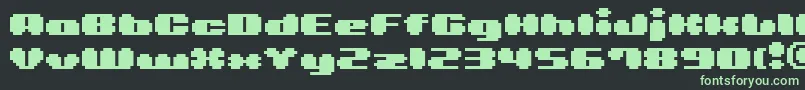 Bmlea Font – Green Fonts on Black Background