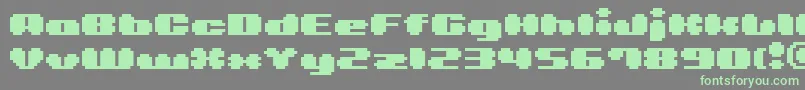 Bmlea Font – Green Fonts on Gray Background