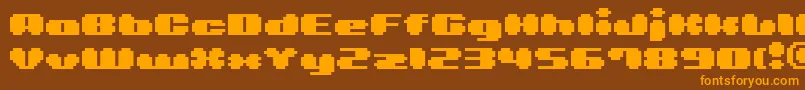 Bmlea Font – Orange Fonts on Brown Background