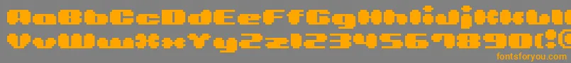 Bmlea Font – Orange Fonts on Gray Background