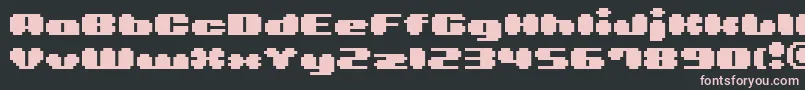 Bmlea Font – Pink Fonts on Black Background