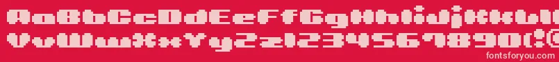 Bmlea-fontti – vaaleanpunaiset fontit punaisella taustalla