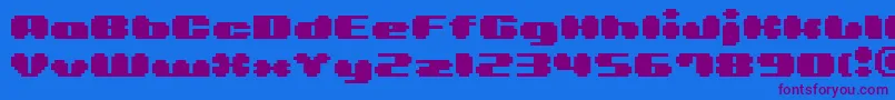 Bmlea-Schriftart – Violette Schriften auf blauem Hintergrund