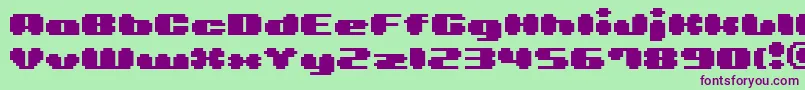 Bmlea Font – Purple Fonts on Green Background