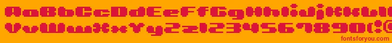 Bmlea Font – Red Fonts on Orange Background