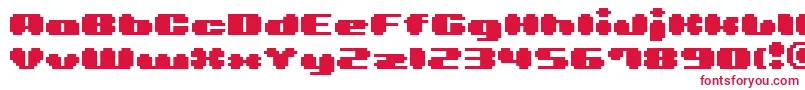 フォントBmlea – 白い背景に赤い文字