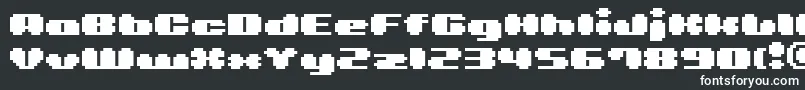 Шрифт Bmlea – белые шрифты на чёрном фоне