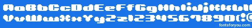 フォントBmlea – 青い背景に白い文字