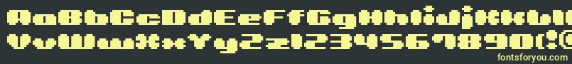 Bmlea Font – Yellow Fonts on Black Background