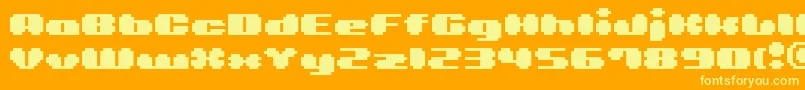 Шрифт Bmlea – жёлтые шрифты на оранжевом фоне