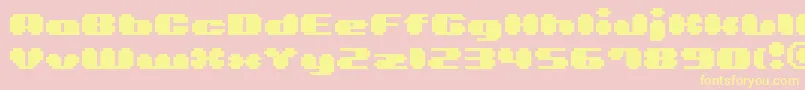 Bmlea Font – Yellow Fonts on Pink Background