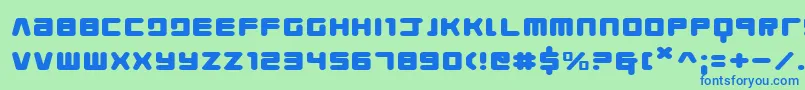 Youngtechsex Font – Blue Fonts on Green Background