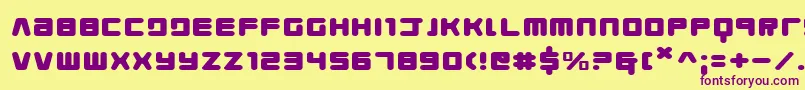 Youngtechsex Font – Purple Fonts on Yellow Background