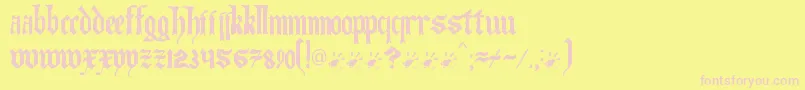 Artofilluminating Font – Pink Fonts on Yellow Background