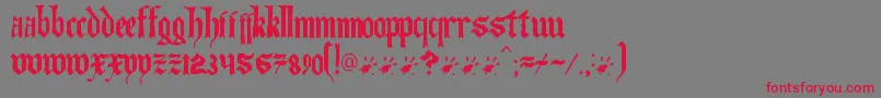 Artofilluminating Font – Red Fonts on Gray Background
