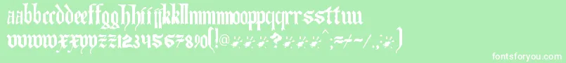 Шрифт Artofilluminating – белые шрифты на зелёном фоне