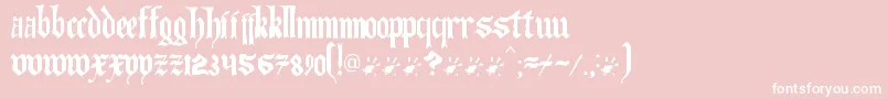 Artofilluminating Font – White Fonts on Pink Background