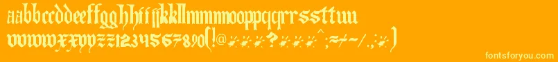 Artofilluminating Font – Yellow Fonts on Orange Background