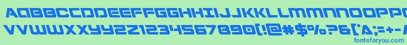 Stardusterleft Font – Blue Fonts on Green Background