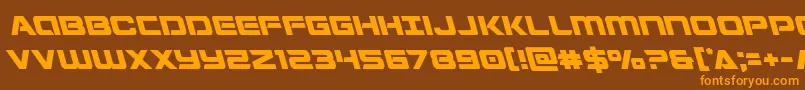 Stardusterleft Font – Orange Fonts on Brown Background