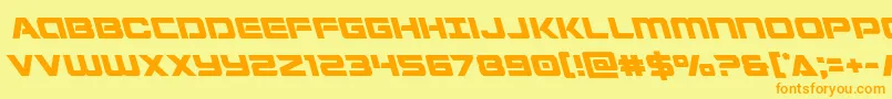 Stardusterleft Font – Orange Fonts on Yellow Background