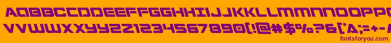 Stardusterleft Font – Purple Fonts on Orange Background