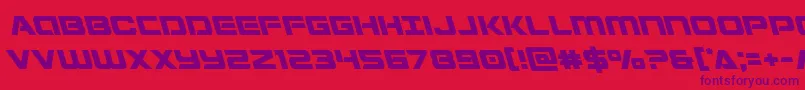 Stardusterleft Font – Purple Fonts on Red Background