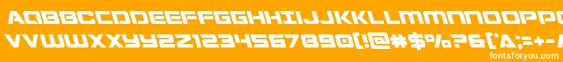 Stardusterleft Font – White Fonts on Orange Background