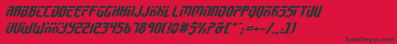 フォントFed2v2ei – 赤い背景に黒い文字