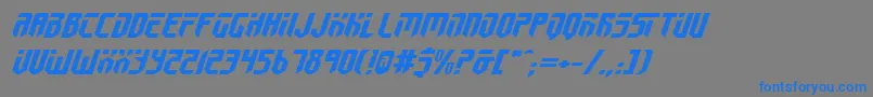 Fed2v2ei-Schriftart – Blaue Schriften auf grauem Hintergrund