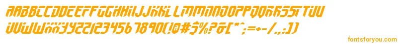 フォントFed2v2ei – 白い背景にオレンジのフォント