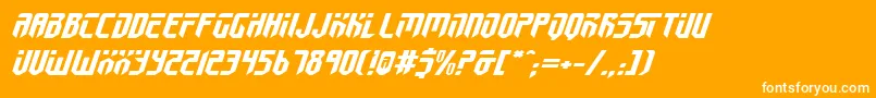 フォントFed2v2ei – オレンジの背景に白い文字