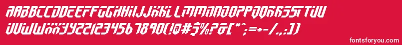 フォントFed2v2ei – 赤い背景に白い文字