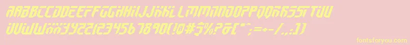 Fed2v2ei Font – Yellow Fonts on Pink Background