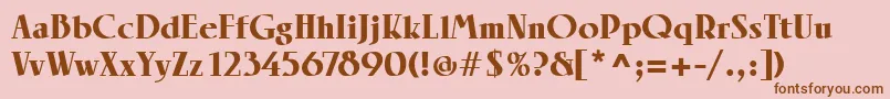 LinotypeRowenaBlack Font – Brown Fonts on Pink Background