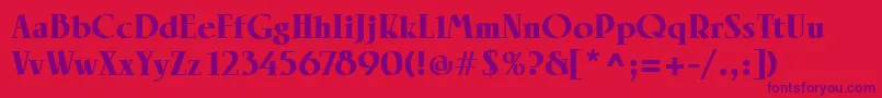 LinotypeRowenaBlack Font – Purple Fonts on Red Background