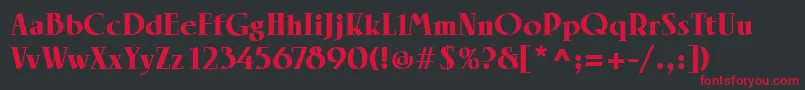 LinotypeRowenaBlack Font – Red Fonts on Black Background