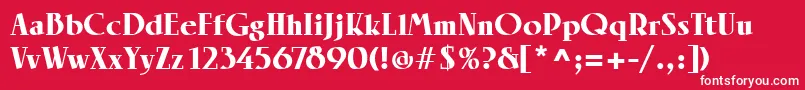 LinotypeRowenaBlack Font – White Fonts on Red Background