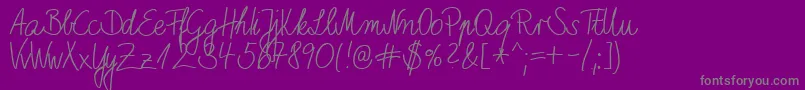 HwMarboDb Font – Gray Fonts on Purple Background